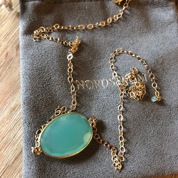 Nordstrom Jewelry - Chalcedony 14K Gold Filled Pendant Necklace